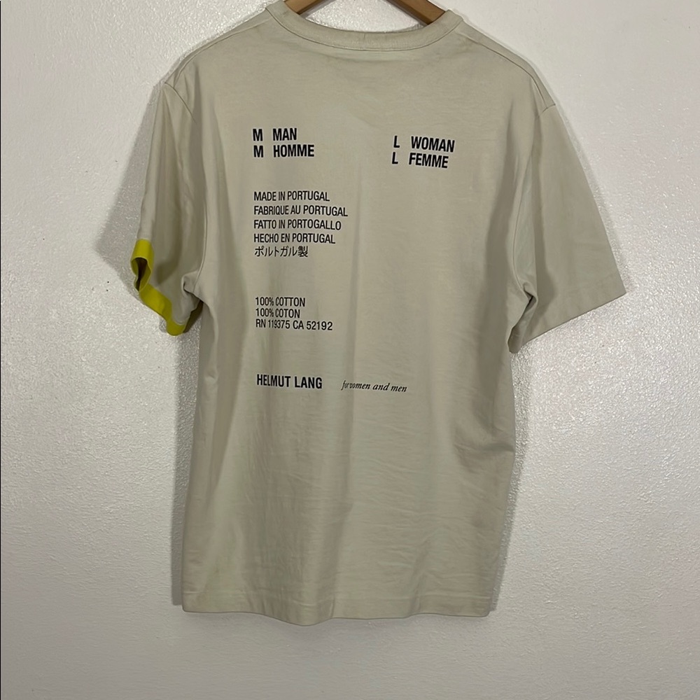 Helmut Lang Cream Short Sleeve Tee